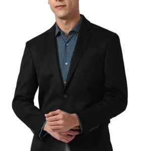 Firm Stylish Black Advocate Blazer for Men Single Breasted Regular Fit Latest Coat for Wedding Party and Office Wear (Blazer-01)