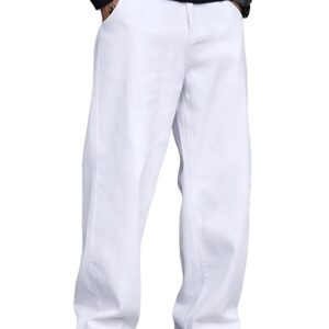 Men's Denim Cotton Oversized Loose Baggy Fit Jeans Pants for Men